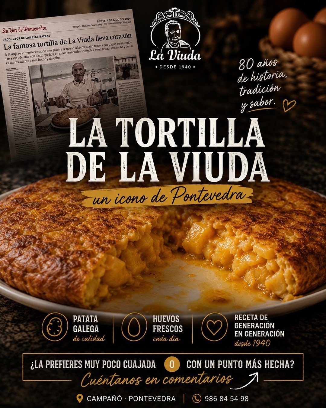 Comedor interior de Restaurante La Viuda en Mezquitilla, zona de comedor con mesas preparadas